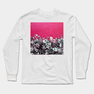 Fushia Flower Print Long Sleeve T-Shirt